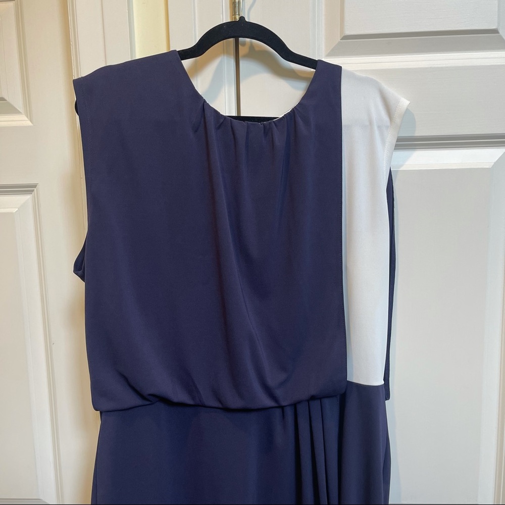 DKNY Navy And White Colorblock Dress - Picture 3 of 5